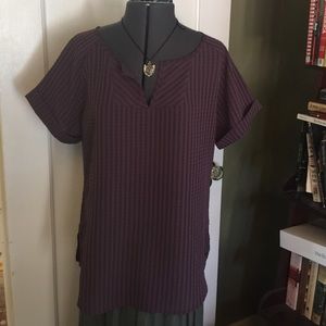 Eggplant short-sleeved Eddie Bauer tunic