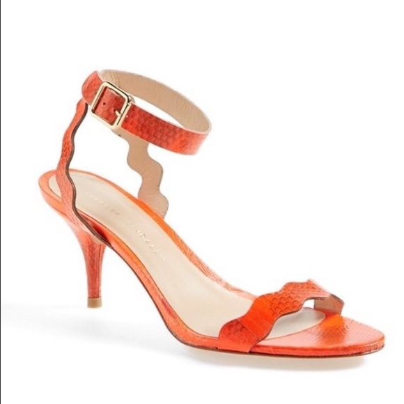 Loeffer Randall Reina snakeskin kitten heel sandal