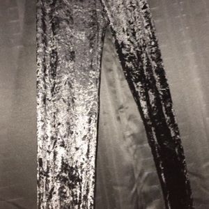Black velvet leggings size xs/small