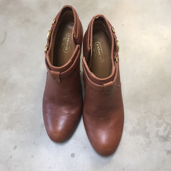 Brown Coach "Salene" booties, size 8