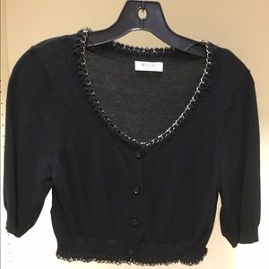 Moschino black shrug chain cardigan