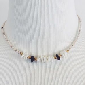 Heishi Shell Necklace: Purple