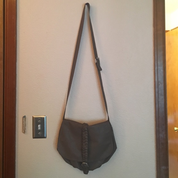 Faux leather, Braided clasp satchel