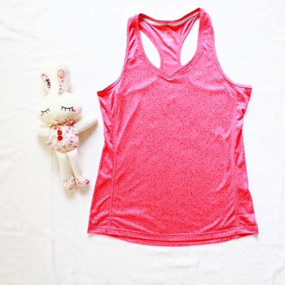 NIKE women dri-fit tank workout tops pink M - Picture 1 of 4