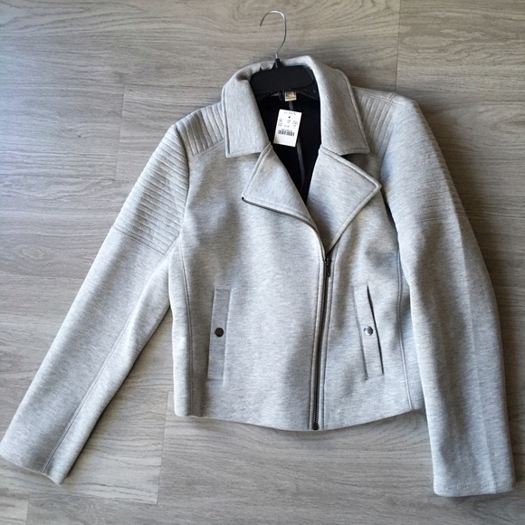 JCrew Factory Bonded Motorcycle Jacket Sz Lg-NWT