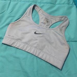 Light blue/gray Nike sports bra