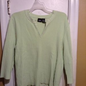Pale green sweater