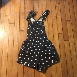 Polka dot overalls- Forever 21