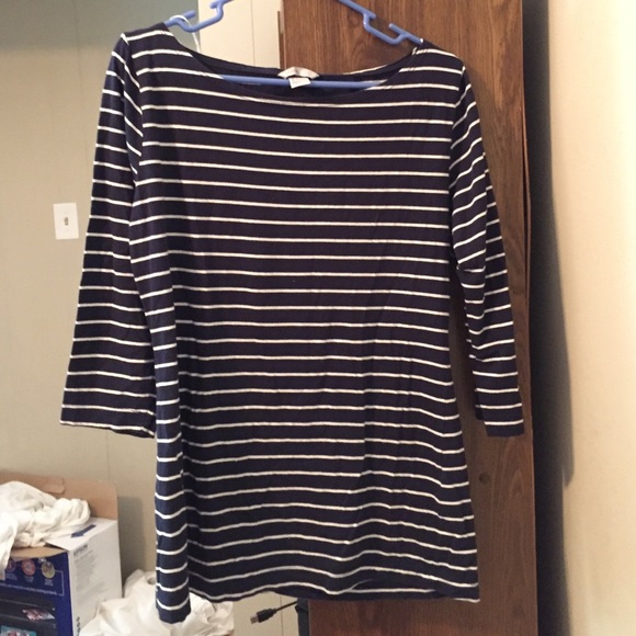 Navy and White Stripped tee