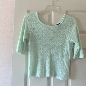 Light seafoam lacy shirt