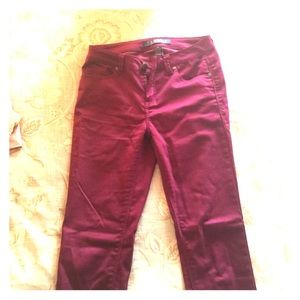 Maroon stretch pants
