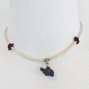 Heishi Necklace: Elephant