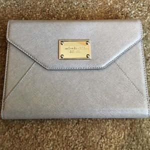 Silver Grey Michael Kors envelope iPad mini clutch