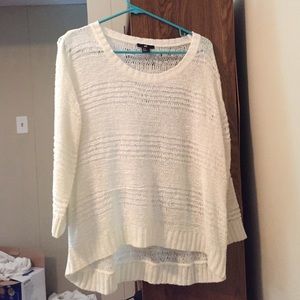 White Loose Knit Sweater
