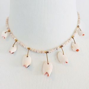 Heishi Necklace: Pink Shells