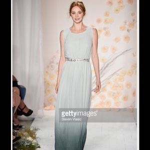 NWT sz 6 Lauren Conrad runway aqua maxi dress