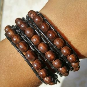 Leather wrap bracelet