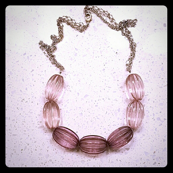 Large ombre purple beaded necklace