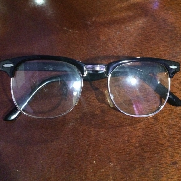 Vintage Horn Rimmed Clear Lens Glasses