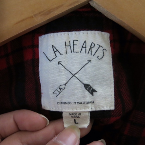๐ SOLD ON DP LA Hearts Red & Black Flannel (Pacs - Picture 4 of 4