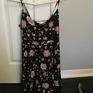 Black and pink floral dress