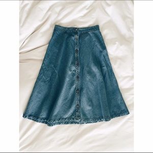 Rosalie Denim Button Midi Skirt