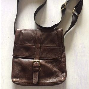 Fossil brown leather bag