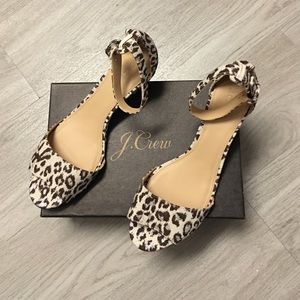 Laila Wedges in Leopard Print -New Sz 12