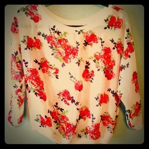 Cream Colored Floral Top