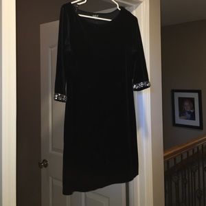 Velvet shift dress