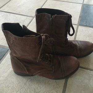 Steven Madden Brown Combat Boots