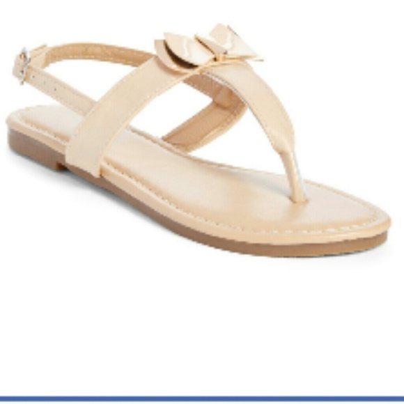 Beige  Bow Embellished Sandal - Picture 1 of 1