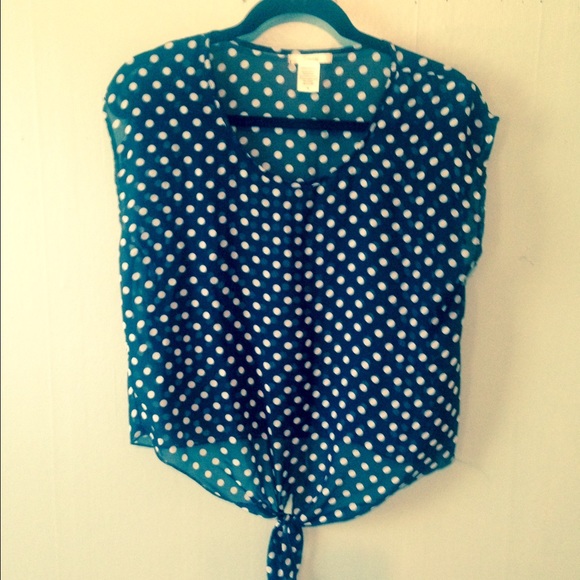 Black and White Polka Dot Blouse