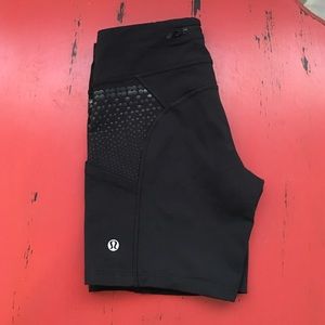 Lululemon luxtreme running shorts- black, size 6