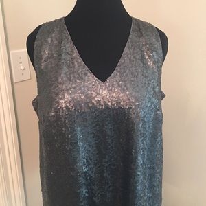 ✨HP✨Pewter Lane Bryant Sequined Top