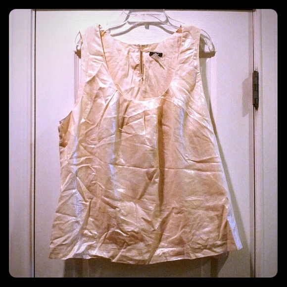 J. Crew Whisper Zoey Cotton Tank Lt Tan! EUC! 14