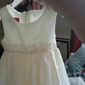 Cream colored toddler sleeveless dress