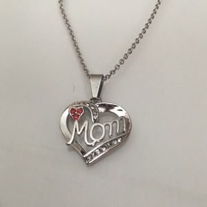 Mom heart necklace