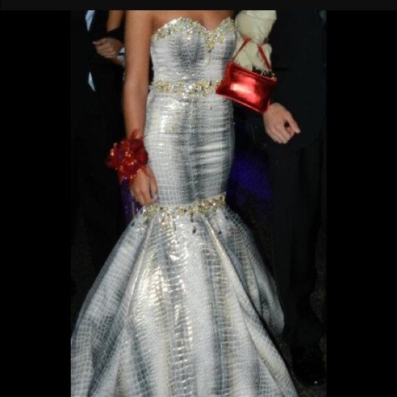 snakeskin homecoming dress