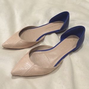 Loeffler Randall ballerina snakeskin flat