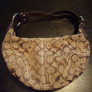 Brown/tan coach purse