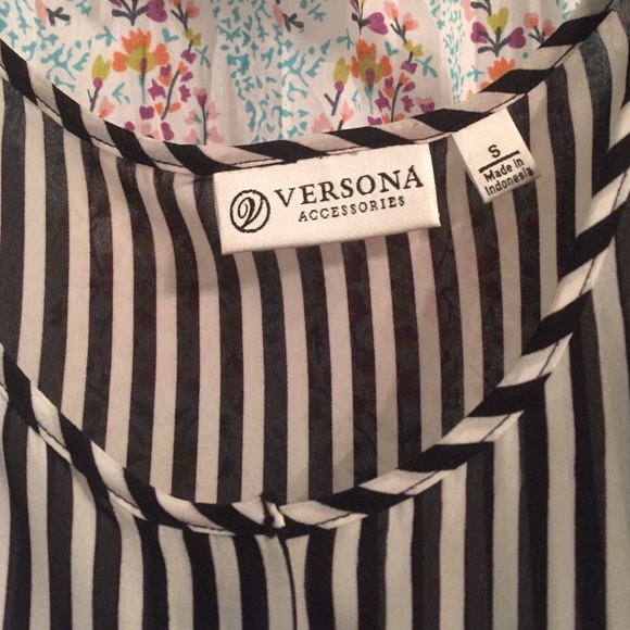 Sheer, Striped Button-Down Tank - Picture 2 of 4