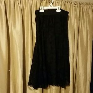 Lularoe Lola black lace skirt BNWOT