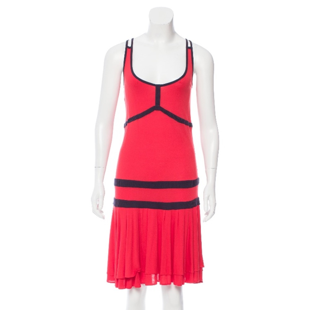 Diane von Furstenberg red drop waist dress