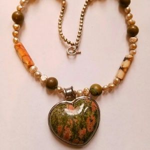 Sterling Silver Gemstone Necklace (Handmade)