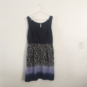 Blue Patterned Silk Maeve / Anthropologie Dress