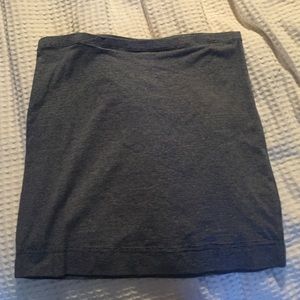 H&M fitted cotton navy & white stripe tube skirt