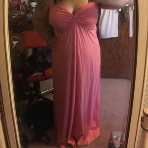 Pink maxi dress