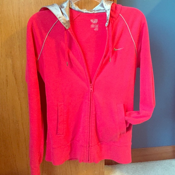 Nike hot pink zip-up running jacket