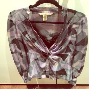 Diane Von Furstenberg twist front blouse